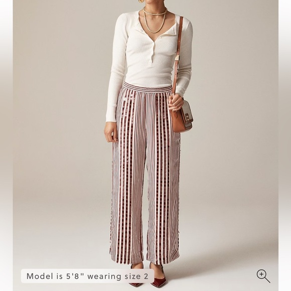 J. Crew Pants - New J. Crew Collection High Rise Cropped Stratus Pant with Sequins Size 14 NWT
